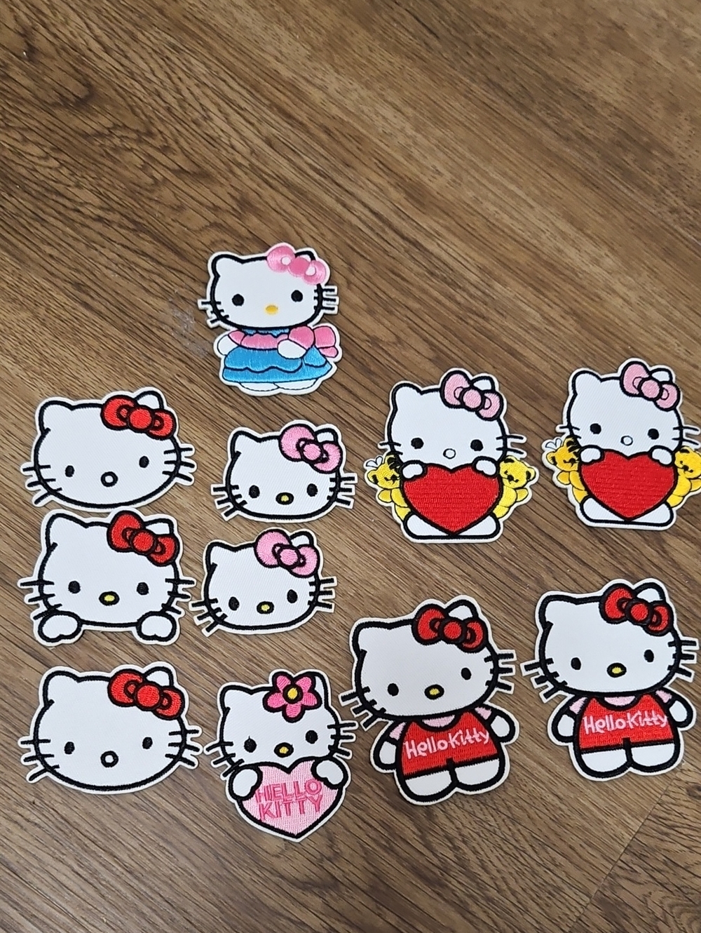 Hello Kitty Patch Collection - White, Red, Pink, Yellow, Blue